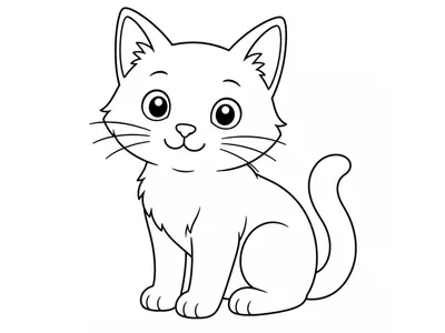 Kleurplaat kat