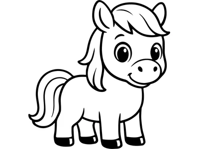 Kleurplaat paard