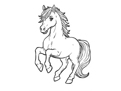 Kleurplaat paard
