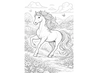 Kleurplaat paard