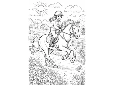 Kleurplaat paard