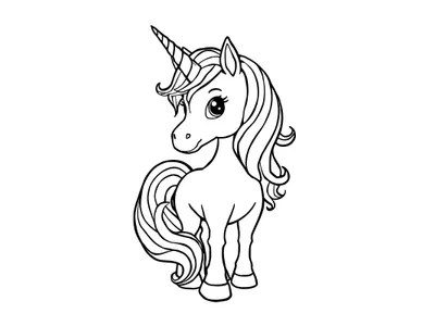 Kleurplaat unicorn 14