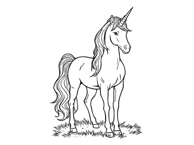Kleurplaat unicorn 19
