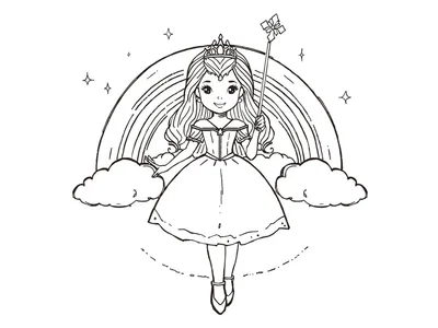 Kleurplaat elfjes prinses