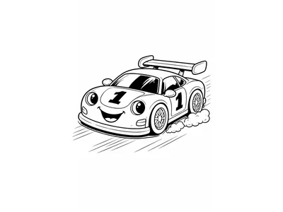 Kleurplaat auto voor kleuters