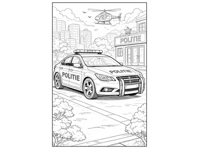Kleurplaat politieauto