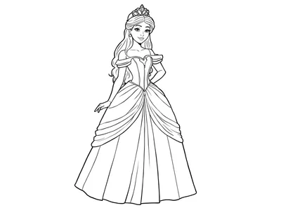 Kleurplaat mooie prinses