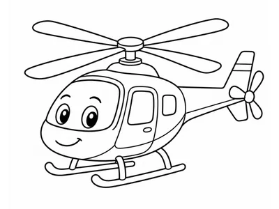 Kleurplaat helikopter