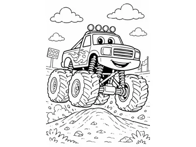 Kleurplaat monstertruck