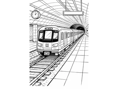 Kleurplaat metro