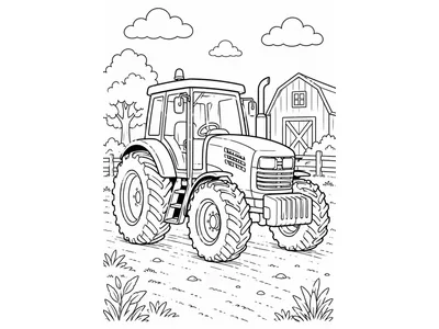Kleurplaat tractor