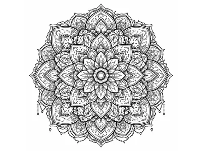 Kleurplaat mandala 6