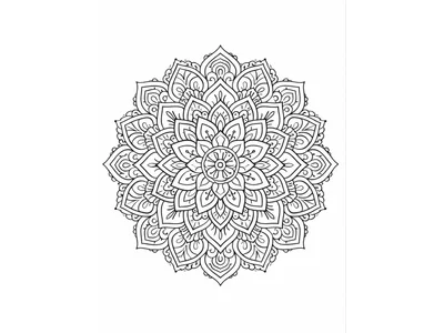Kleurplaat mandala 9