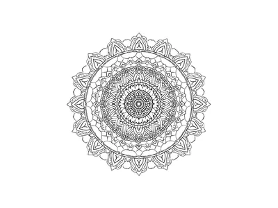 Kleurplaat mandala 10