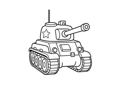 Kleurplaat tank