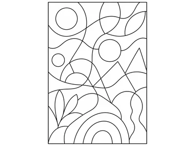 Kleurplaat abstract
