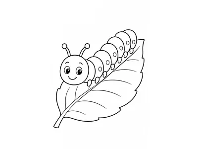 Kleurplaat rups