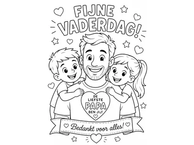 Kleurplaat vaderdag