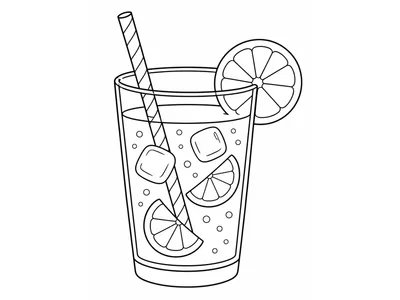 Kleurplaat limonade