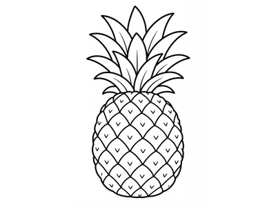 Kleurplaat ananas
