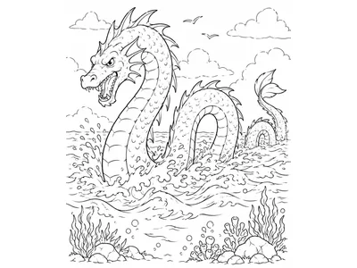 Kleurplaat zeemonster