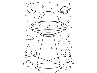 Kleurplaat UFO