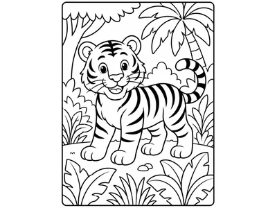 Kleurplaat tijger