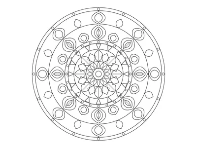 Kleurplaat mandala