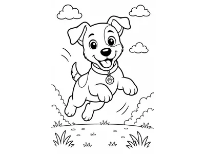 Kleurplaat Jack Russell